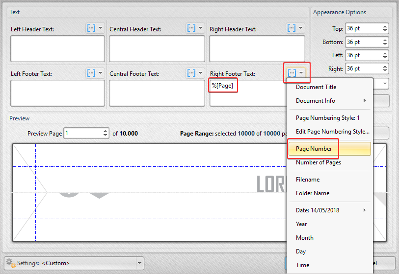 how to add page number in footer in pdf by itextsharp